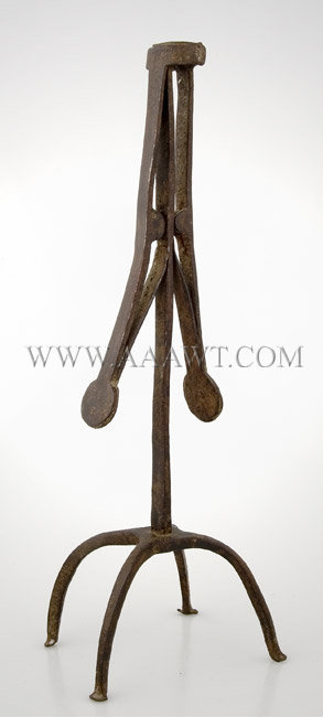 Forged Iron Rush And Candle Stand
Circa 1800, entire view